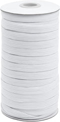 Coopay 60 Yards Length 3/8" Width Elastic Bands Flat Elastic Cord Rope Heavy Stretch Spool Knit for Sewing DIY Projects, Arts & Crafts (White, 3/8 Inch)