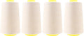Mandala Crafts 4 Pack of Serger Threads Cones Spools - 40S/2 24000 Yards Polyester Ivory Threads for Sergers Machine and Overlock Quilting Sewing Machine