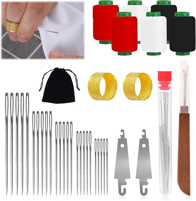 37PCS Sewing Tool Set, 37Pcs Needles Thread Hand Repair Tools, Portable DIY Hand Made Craft Set for Beginners Professional DIY Lovers