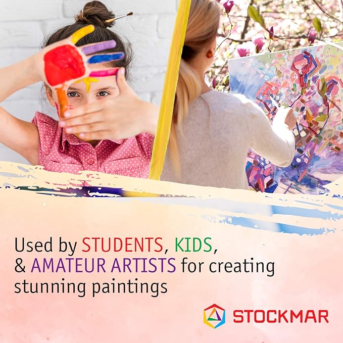 Stockmar Watercolor Paint- 6 Set, Washable Paint for Kids, Homeschoolers & Students, Waldorf Art Supplies (6 Bottles, 20 mL each)