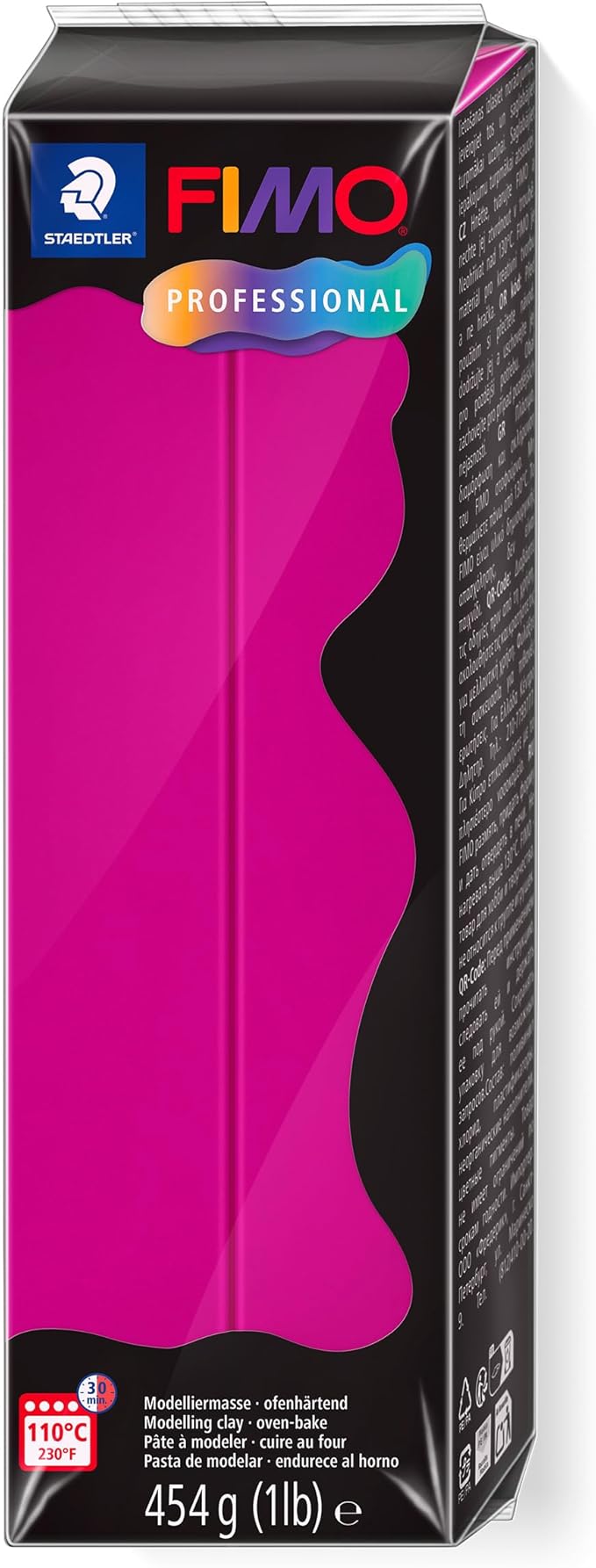 STAEDTLER FIMO Professional 8041-210 Oven-hardenening Modelling Clay 454g, True Magenta