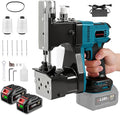 Cordless Bag Closing Machine with 2x4.0A Batteries, Brushless Motor, Battery Bag Sewing Machine Portable Bag Closer Stitcher Packing Machine for Feed Sacks, Rice Bags, Burlap Sack, Blue