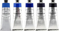 Charvin Fine Artists' Oil Paints - Elite Artists' Oils from The French Riviera for Painting, Classrooms, Plein Aire, & More! - [Blue Essentials - 150 mL Set of 5]