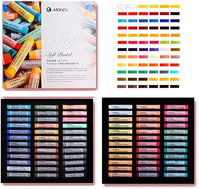 YYMIYU Soft Color Chalk Pastels for Professional Artist 70 Colour