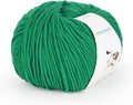 Katech Cotton Yarn for Crocheting-55% Cotton 45% Acrylic-4 Medium (Worsted)-Super Soft Milk Cotton Yarn-Great Crochet and Knitting Starter Kit for Colorful Craft（Dark Green）
