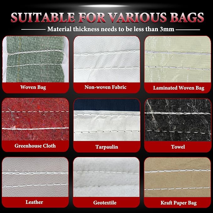 Battery Bag Sewing Closing Machine Brushless Motor Cordless Portable Bag Closer Stitcher Packing Machine