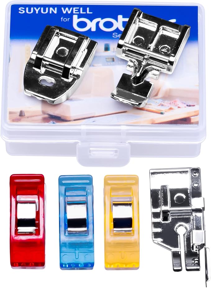 Zipper Foot and Invisible Zipper Foot 1/4" Quilting Patchwork Presser Foot for All Low Shank Snap-On Singer, Brother, Babylock, Euro-Pro, Janome,More Sewing Machines (Set5-Zipper Feet)