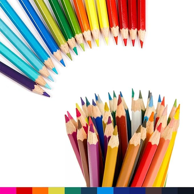 SKKSTATIONERY 50Pcs Colored Pencils,50 Vibrant Colors, Drawing Pencils for Sketch, Arts, Coloring Books, Back to school Christmas Gifts