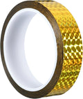PATIKIL Prism Tape 1 Inch x 55 Yards, Holographic Metalized Reflective Adhesive for Detailing Accent Wall Decor Art, Gold