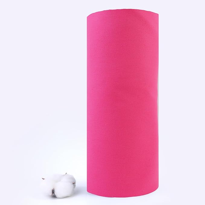 Cotton Fabric for Sewing 59 Inch Wide Natural 100% Cotton Poplin Fabric by The Yard Soft Embroidery Cotton Material Apparel Cloth (Rose Pink, 2 Yard)