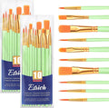 ESRICH Paint Brushes Set, 2 Packs 20 Pcs Acrylic Paint Brush Set, Acrylic Oil Watercolor, Face Nail Art, Miniature Detailing, Rock Painting,Painting Artist Professional Kits,Green