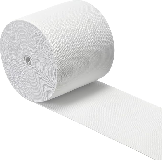 EBOOT 1 Pcs Elastic Spool (4 Inch X 10 Yard,White)