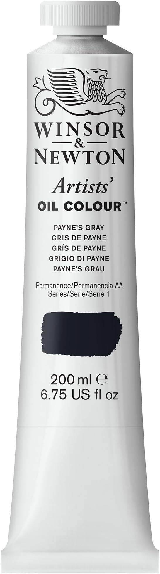 Winsor & Newton Artists' Oil Color, 200ml (6.75 oz) Tube, Paynes Gray