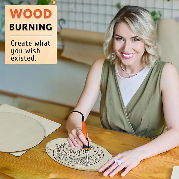 Poolfind Wood Burning Kit for Beginners – Complete Pyrography Tool Set with Adjustable Temperature Wood Burner Pen, DIY Craft Kits for Kids & Teens – Creative Art Gifts for Birthday & Christmas