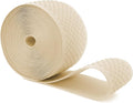 Mandala Crafts 2.5 Inch Elastic Silicone Gripper Tape for Clothing - 5 Yds Dotted Non Slip Elastic Band for Sewing - Cream Silicone Flat Fabric Stretchy Ribbon Straps