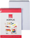 COLOUR BLOCK Acrylic Paper Pad Spiral Notebook/Drawing Book, 9x12 in, 15 Sheets 115 Pound Pressed- Acid Free Art Supplies, Sketch Pad Ideal for Beginners and Drawing While on The Go
