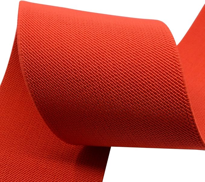 Strapcrafts 3-Inch Wide by 2-Yard Colored Woven Elastic Band,Red13030