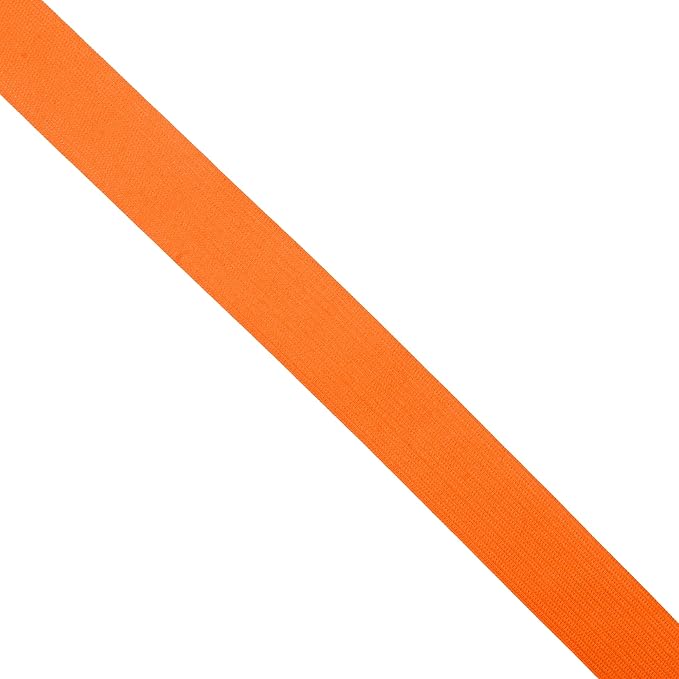 Mandala Crafts Wide 1 Inch Orange Elastic Bands Spool for Pants Waistbands Sewing and DIY Crafts, 50 YD Stretchy Flat Fabric Strap Knit Elastic Band for Wig