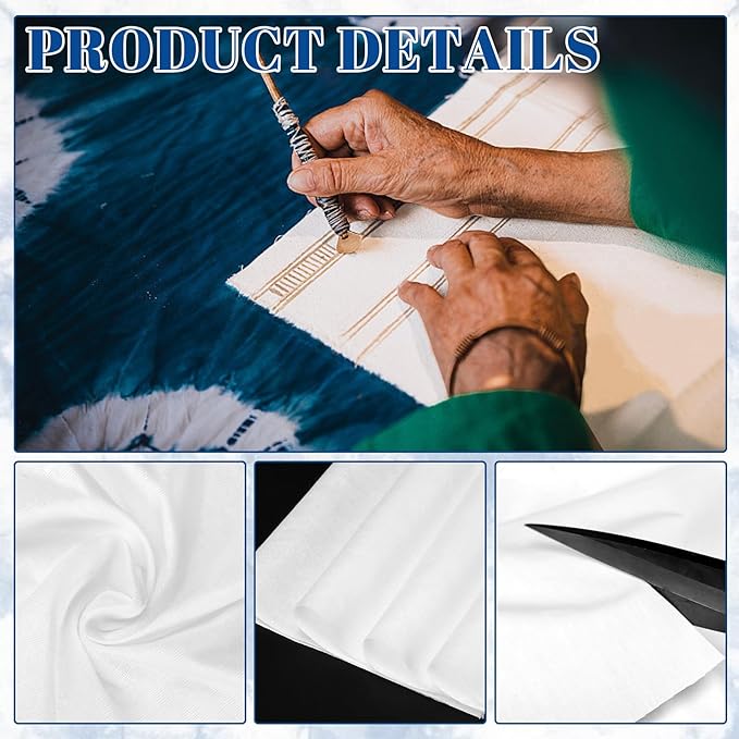100 PCS 10 x 10 Inch White Fabric Squares, Precut White Cotton Squares,Solid Color Quilting Fabric Bundles Cotton Embroidery Quilting Cloth for Craft Lovers DIY Sewing Crafting