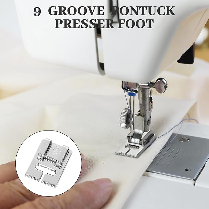 13 Pieces Stretch Twin Needles for Sewing Machine, Ballpoint Household Double Twin Brother Sewing Machine Needles Automatic Needle Pins Threader Presser Foot, Ideal Gifts for Craft Enthusiasts