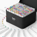 Alcohol Markers 168 Colors,Chisel & Fine Dual Tip Marker Set for Adults,Permanent Markers Pens Coloring Alcohol Markers Perfect Art Gift for Painting Coloring Sketching
