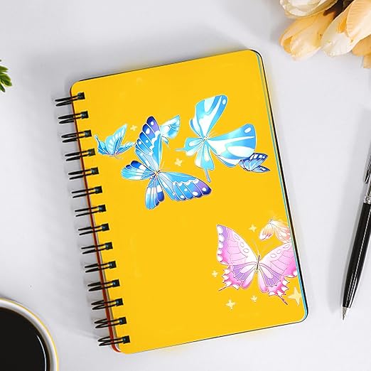1Roll Laser Butterfly Wide Scrapbooking Tape, Transparent PET Tape Decorative Masking Tape Stickers Washi Tapes for Bullet Journal Supplies DIY Crafts