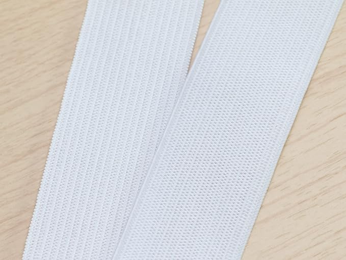 White Knit Elastic Band for Sewing 1inch 40 Yards -25mm Flat Heavy Stretchy Elastic Straps Elastic Band Spool for DIY Craft-Bedspread-Clothing-Pants Waistband-Wigs-Skirts- DIY Projects