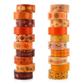 Fall Washi Tape Set 20 Rolls Autumn Washi Tape Autumn Thanksgiving Pumpkin Fall Leaves Decorative Tape for Seasonal Kids DIY Art Crafts Notebook Scrapbooking & Stamping Supplies