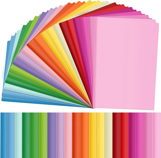 Qilery 500 Sheets Colored Rainbow Tissue Paper Bulk for Gift Bags 15 x 20 Inch Acid Free Packaging Wrapping Decoupage Paper Sheets Easter Wedding Rainbow Party Decoration DIY Flowers, Pom Poms