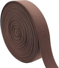 Sewing Elastic Band 1-Inch by 5-Yard Brown Colored Double-Side Twill Woven Elastic