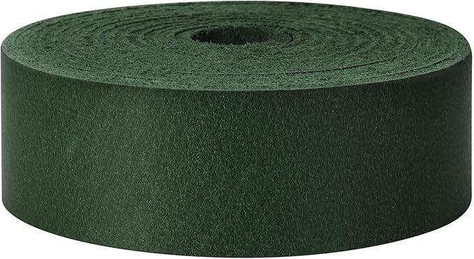 Ringsun 1 Inch Wide Flat Leather Straps for Crafts, Full Grain Leather Strips Cord String for Crafts, Tooling (2mm Thick 72.5 Inches Long Green)