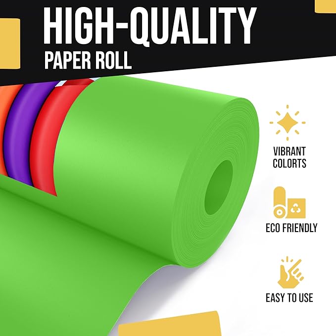 Crown Display Lime Green Kraft Paper Roll - 36" X 1320" (110' Ft) - Perfect for Shipping & Packing - Craft Supplies