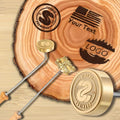 Custom Wood Branding Iron Personalized - Make Your Logo Metal Branding Iron for Wood Burning Stamp Leather Meat Paper Plastic Burger Bun, Handcrafted Design Weddings Stamps
