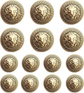 14 Pieces Lion Gold Metal Blazer Button Set 15MM 20MM for Blazers, Suits, Sport Coats, Uniform, Jackets (MBM23)