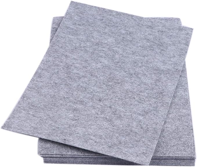 YYCRAFT Stiff Felt Sheets Thick Felt 9 Inch X 12 Inch - 12 Pcs Pack, Charcoal
