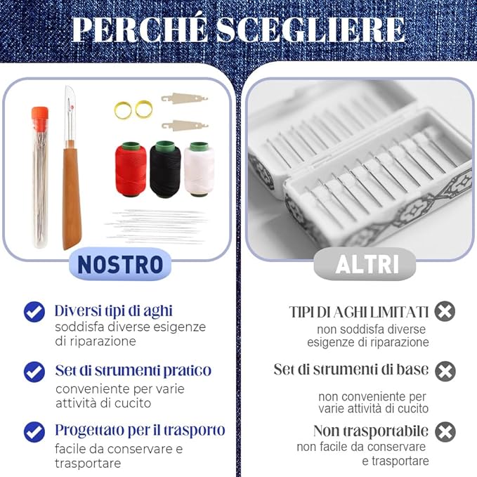 37PCS Sewing Tool Set, Upgrade Stainless Steel Needles for Hand Sewing Kit, Big Eye Steel Sewing Needles Kit, Portable DIY Hand Made Craft Set for Handcraft Lovers (34Pcs)