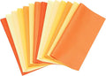 PATIKIL Cotton Fabric Bundles, 14 Pcs 10 x 10 Inch Fat Quarter Solid Color Precut Fabric Squares for Sewing Patchwork Quilting DIY Crafts, Orange