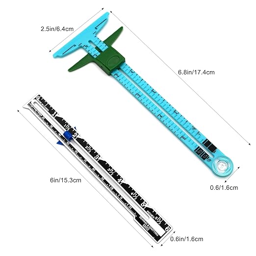 Sewing Gauge Sewing Measuring Tool, 5-in-1 Sliding Gauge Measuring Sewing Ruler
