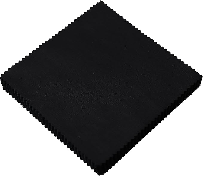 Solid Black Charm Pack Fabric, 84 5-inch Cotton Fabric Squares for Quilting