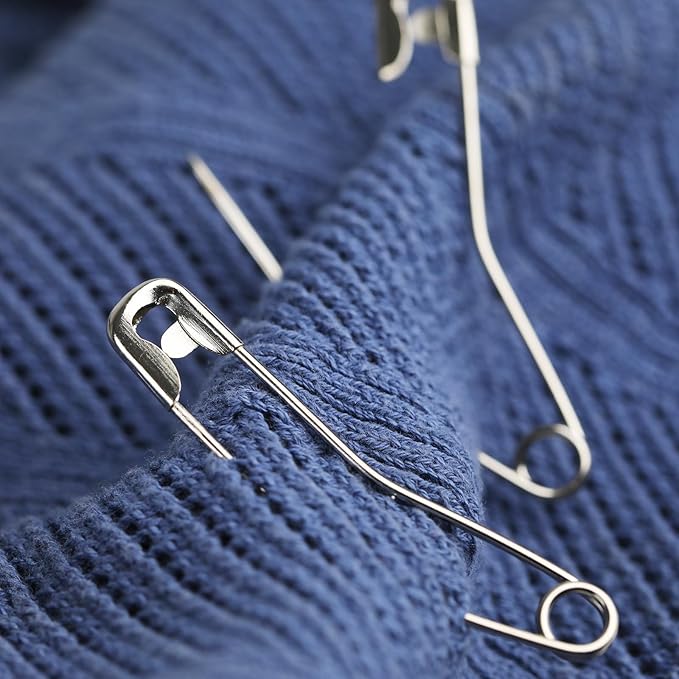 Quilt Safety Pin Curve 1.5 inch Sewing Supply Large Curve Safety Pin Quilt Stainless Steel Fabric Pin Baste for Quilting Knitting Sew Quilt Supply Quilting Pin 200PCS
