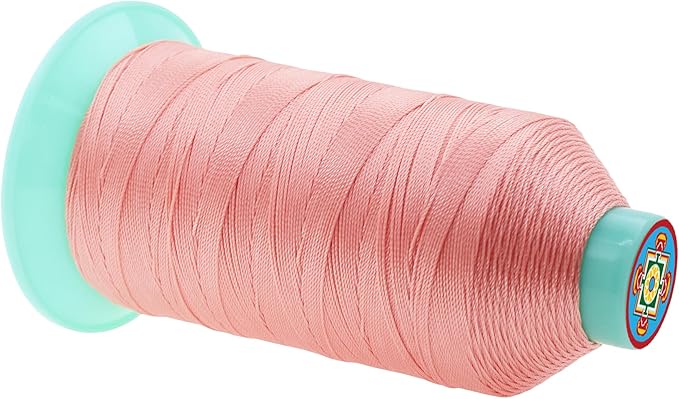 Mandala Crafts Size 207 630D T210 Bonded Nylon Thread - Blush 800 YDs Tex 210 Heavy Duty Sewing Threads for Leather, Jeans, Weaving, Outdoor Marine Upholstery