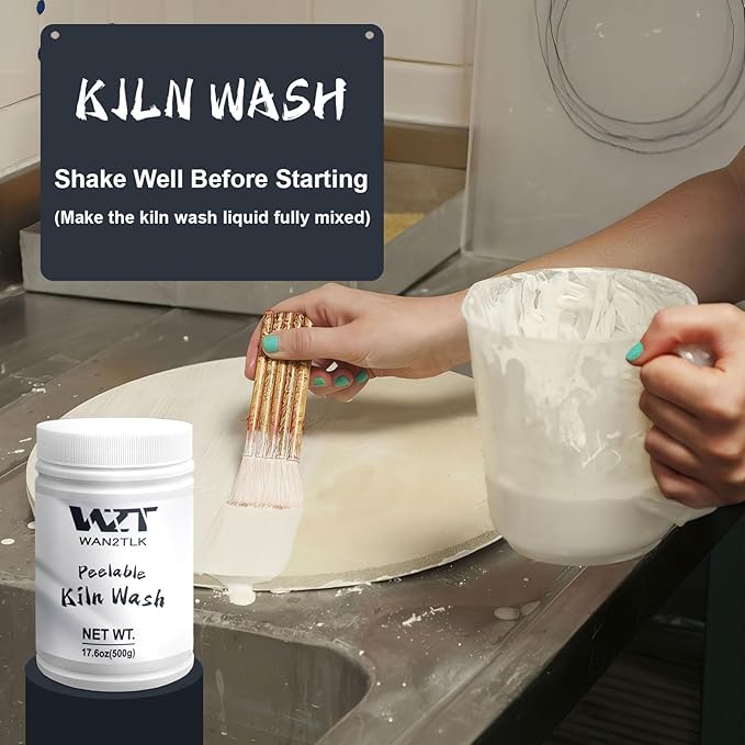 Liquid Kiln Wash 17.6 oz, Prevent Glaze from Sticking to Kiln Shelves, Microwave Kiln for Clay Pottery Ready to Use Liquid