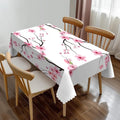 Cherry Blossom Rectangle Tablecloth Pink Branch Tree Japan Blooming Flowers Table Cloth Dining Table Cover for Home Kitchen Restaurant Party Buffet Picnic 54 x 72 Inch