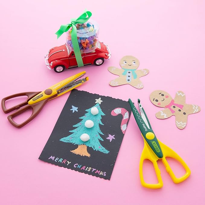 BAZIC Products 6.5" Decorative Paper Edge Scissor Set, Assorted Color Craft Scissors for Scrapbooking DIY Crafts Photo, Gift for Teacher Kids, 24-Pack