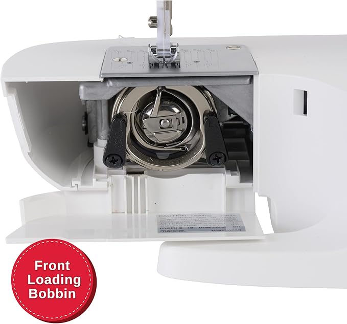 SINGER MX60 Lightweight & Portable Sewing Machine with Accessory Kit & Foot Pedal | 57 Stitch Applications, LED Light & 4-step Buttonhole | Great for Crafts & Mending