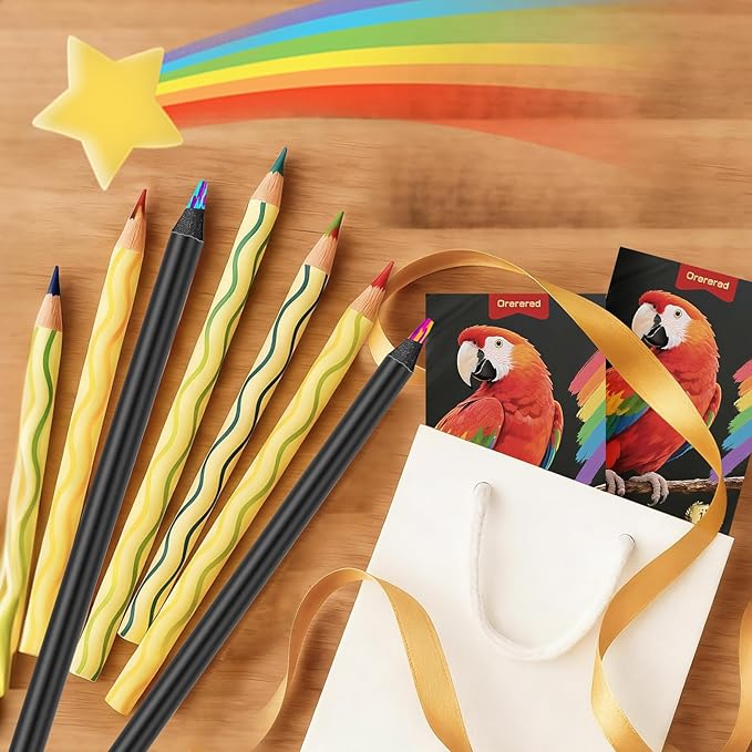 12 Colored Pencils Valentines Day Gifts for Kids Teen Girls Adult, Rainbow Pencils Party Favors Art Supplies Drawing Pencil, Back to School Gift, Easter Basket Gifts for Kids 8-12 Year Old