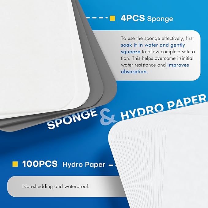 Wet Pallet for Painting Miniatures - Golden Maple 2 in 1 Dry and Wet Palette with Lid, Including 100PCS Palette Paper, 4PCS Sponges