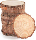 MAOM Natural Wood Slices 25 Pcs 3"-3.5" Round Wood Discs Tree Bark Wooden Circles for DIY Crafting Coasters Arts Crafts Home Decorations Vintage Wedding Ornaments