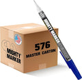 PM-92 Extra Fine Paint Markers, 1.0mm Tip, Xylene Based, Valve Action, Weather Resistant, For Welding Fabrication Electrical, Manufactured in USA, 576PCS/ Master Case (Blue)