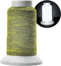 Reflective Embroidery Thread,Embroidery Machine Thread in Lemon Yellow,Single Reel of 1000M(1093Y),Polyester Embroidery Thread for Embroidery